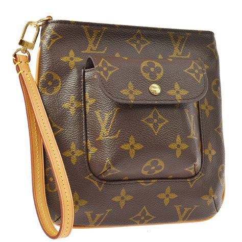 louis vuitton double pouch bag|louis vuitton wristlet bag.